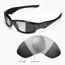 Walleva Transition/Photochromic Polarized Replacement Lenses For Oakley Straight Jacket Sunglasses
